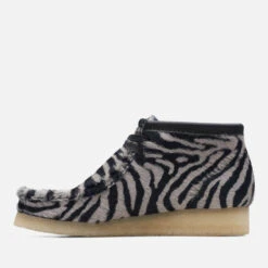 Clarks Originals Wallabee Zebra Print Leather Boots -Cheap Stepwise Footwear Store 14241875 1495037137716668