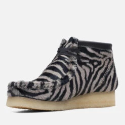 Clarks Originals Wallabee Zebra Print Leather Boots -Cheap Stepwise Footwear Store 14241875 4035054833326561