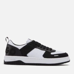 HUGO Men's Kilian Tennis Canvas And Faux Leather Trainers