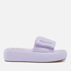 Steve Madden Women's Swoosh Padded Faux Leather Sandals