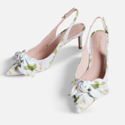 Ted Baker Women's Krili Floral-Print Woven Court Heels -Cheap Stepwise Footwear Store 14301093 3705038952323236