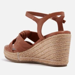 Ted Baker Women's Carda Leather Wedged Espadrilles -Cheap Stepwise Footwear Store 14301107 5415041604749776