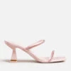 Ted Baker Rinita Satin Double Strap Heeled Mules