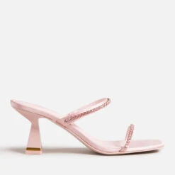 Ted Baker Rinita Satin Double Strap Heeled Mules