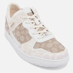 Coach Men's C201 Mixed Signature 1 Basket Jacquard-Canvas Trainers -Cheap Stepwise Footwear Store 14513137 1975065648699806