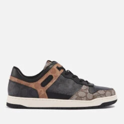 Coach Men's C201 Mixed Signature 2 Basket Canvas-Jacquard Trainers