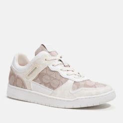 Coach C201 Basket Logo-Jacquard And Leather Trainers -Cheap Stepwise Footwear Store 14513180 1575056306788567