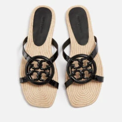 Tory Burch Women's Bombe Miller Leather Espadrille Slides