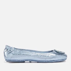Tory Burch Women's Minnie Travel Leather Ballet Flats
