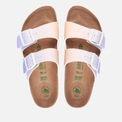 Birkenstock Women's Arizona Slim Fit Ombre Sport Vegan Double Strap Sandals - Purple Fog/Apricot -Cheap Stepwise Footwear Store 14761473 7335068021820553